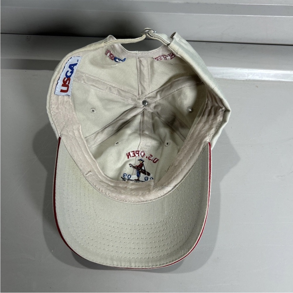 2009 US Open Bethpage Black Golf Hat USGA Member Cap Beige Adjustable PGA Major - Picture 7 of 8